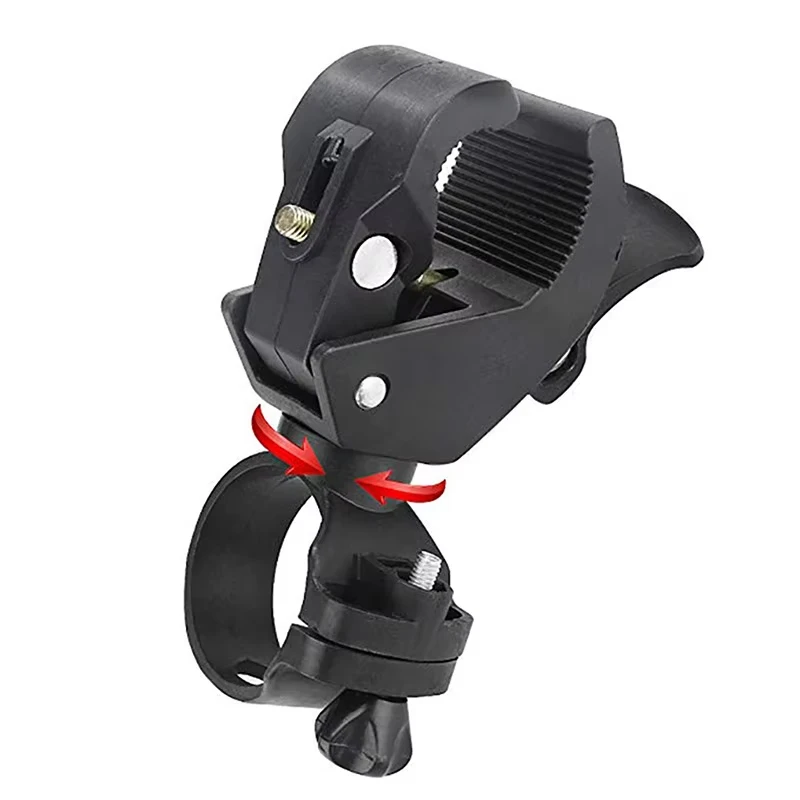360 학위 회전식 자전거 라이트 브래킷 MTB 도로 자전거 LED 손전등 마운트 홀더 범용 손전등 홀더 전면 라이트 클립