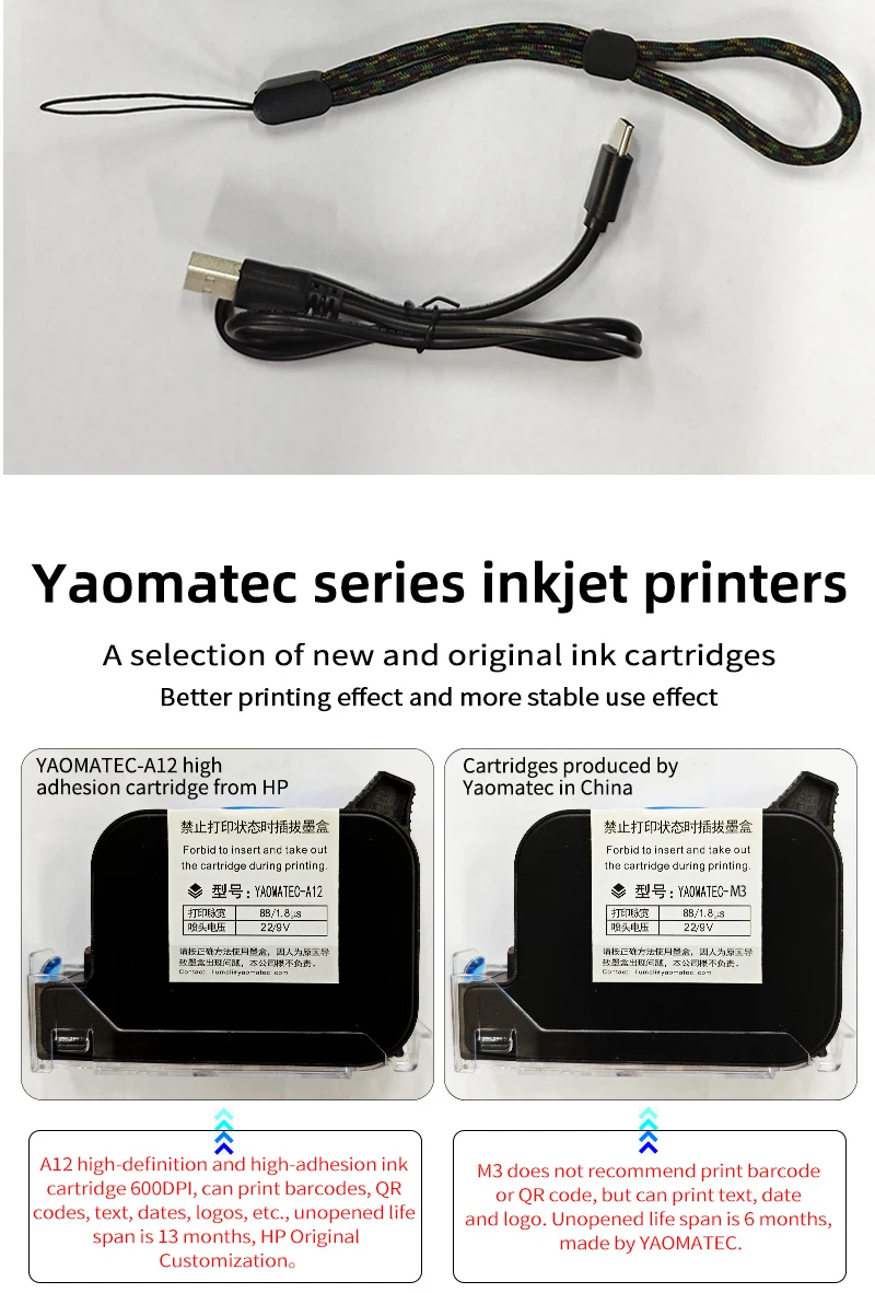 23 Languages YS130 12.7mm printing gun Code Date Logo Expiry Label Portable mini