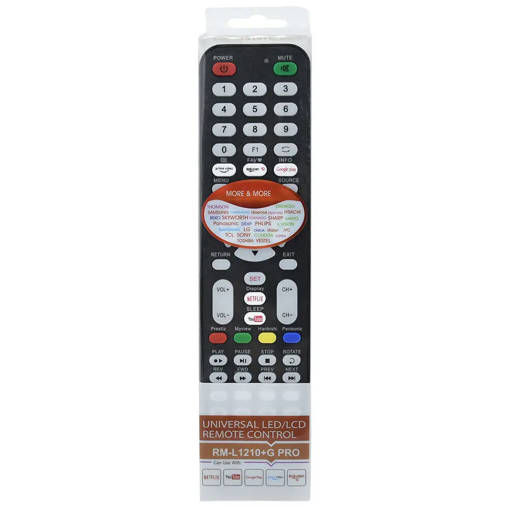 

New HUAYU RM-L1210+G Pro For Samsung Hisense Sharp LCD LED Universal TV Remote