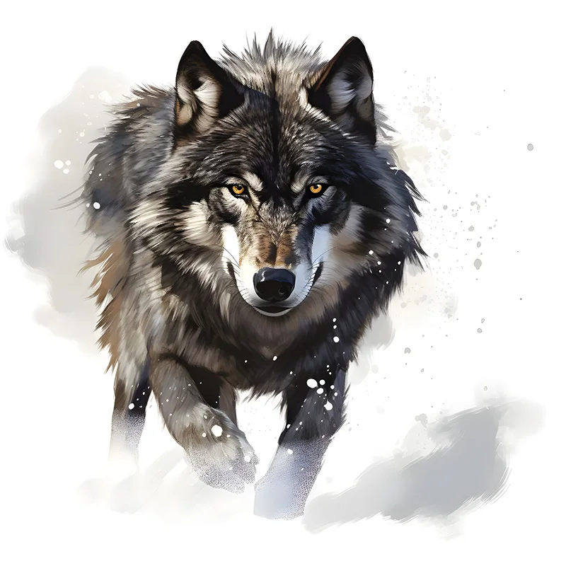 Snowy Wolf Wall Sticker Water-proof & UV-resistant Decal for Wall Bathroom Cabinet Door Toilet Lid Car Laptop wall stickers,toilet stickers