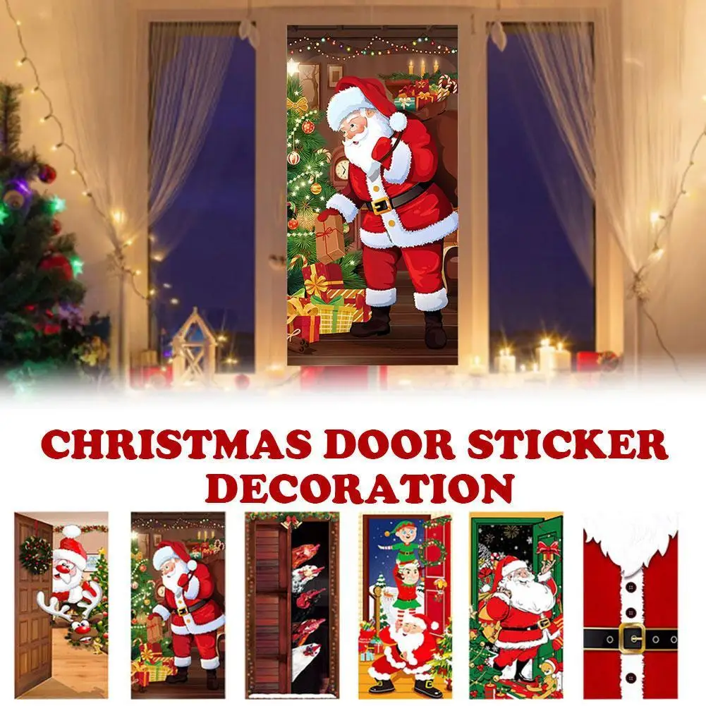 Christmas Background Banner Christmas Elves Door Cover Per Party House Door Nightmare Before Christmas Decorazioni Per Esterni Puntelli