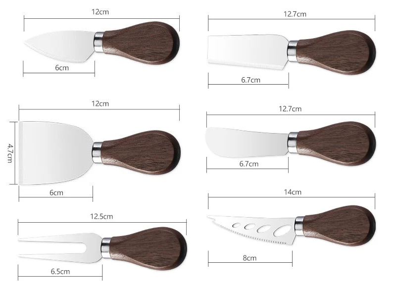 Description Picture 3 of itemCheese Cutter Knives for Charcuterie Boards and Cutlery Stainless Steel Cheese Knife Set Collection