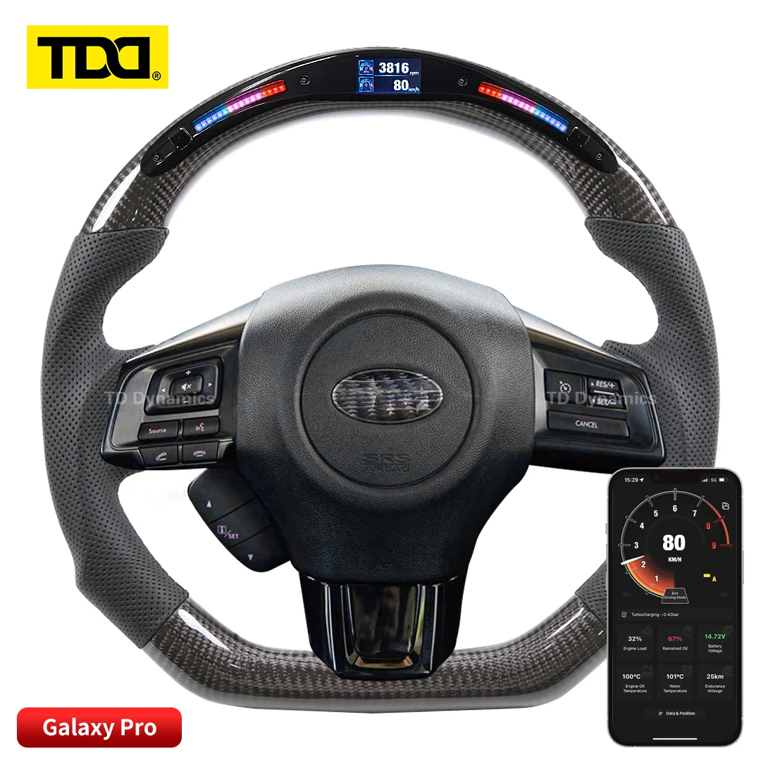 

TDD углеродное волокно под заказ smart Galaxy pro светодиодный руль для Subaru