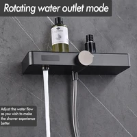 Gunmetal ระบบฝักบัวก๊อกน้ำในห้องน้ำ, ชุดเครื่องผสมน้ำฝักบัว2ฟังก์ชั่นระบบมือถือปล่อยน้ำ3วิธี 4