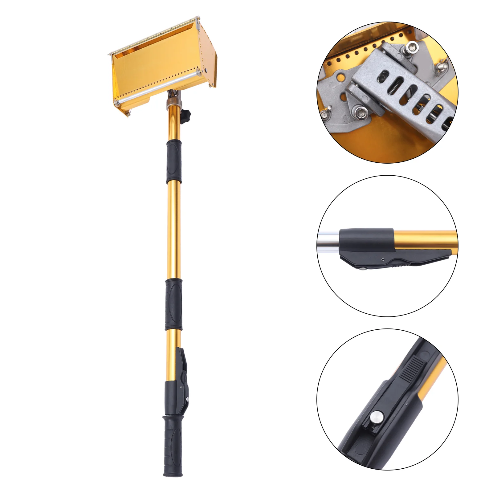 10" Professional Drywall Flat Finishing Box Tool w/ 40-64 Inch Adjustable Handle