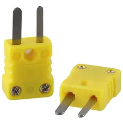 2Pcs Yellow K Type Thermocouple Connector Plastic -200-1300℃ Adapter Plugs for Thermocouple Wire Connectors