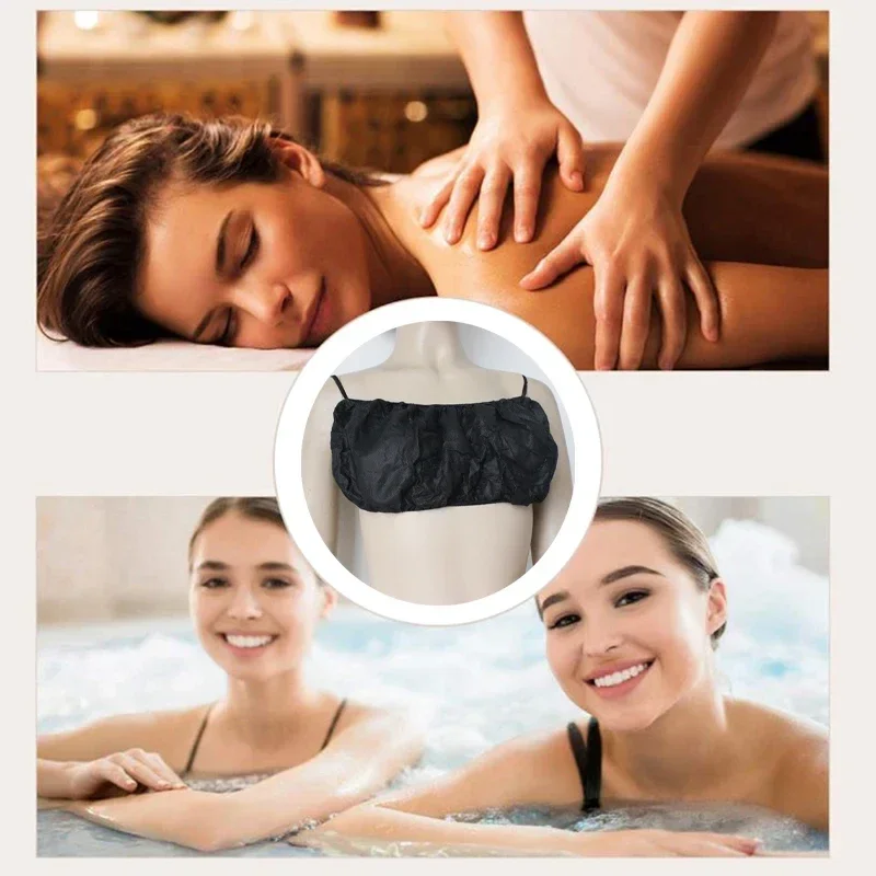 10pcs Womens Disposable Bras Individually Non-woven Fabric Tops Lightweight Spa Salon Top Garment Underwear for Sunless Tanning 2