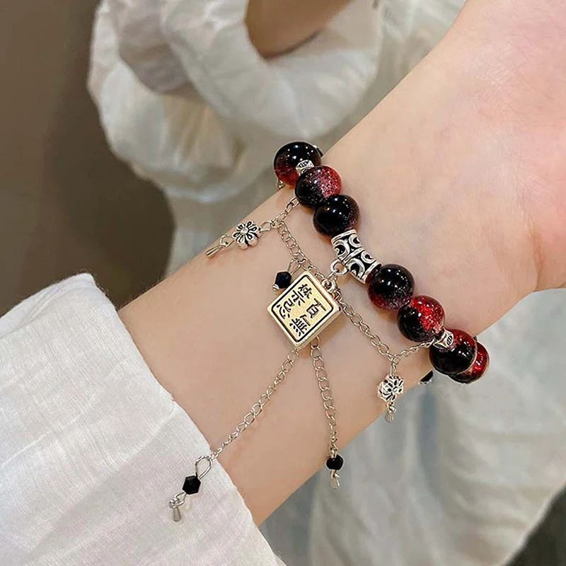 Anime Tian Guan Ci Fu Bracelet Xie Lian Heaven Official&rsquo;s Blessing Beads Chain Pendant Bracelet Cosplay Jewelry Accessories Gift