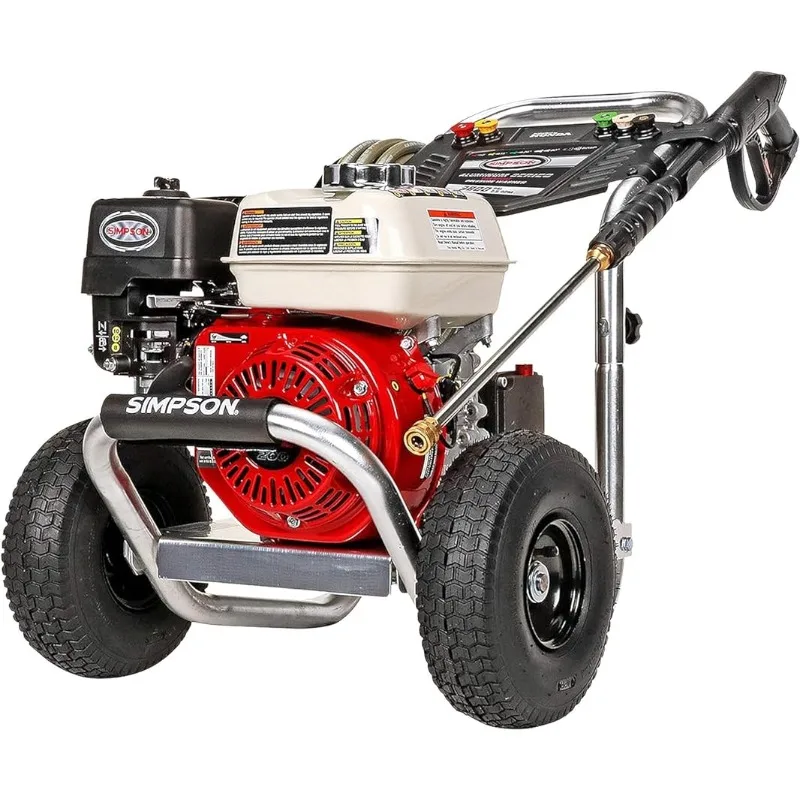 

SIMPSON Cleaning ALH3425 Aluminum Series 3600 PSI Gas Pressure Washer, 2.5 GPM, Honda GX200 Engine, Includes Spray Gun and MORE