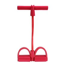  4 Tube Fitness Resistance Bands Latex Pedal Exerciser Sit-up Pull Rope Expander Elastic Bands Yoga equipment Pilates Workout 