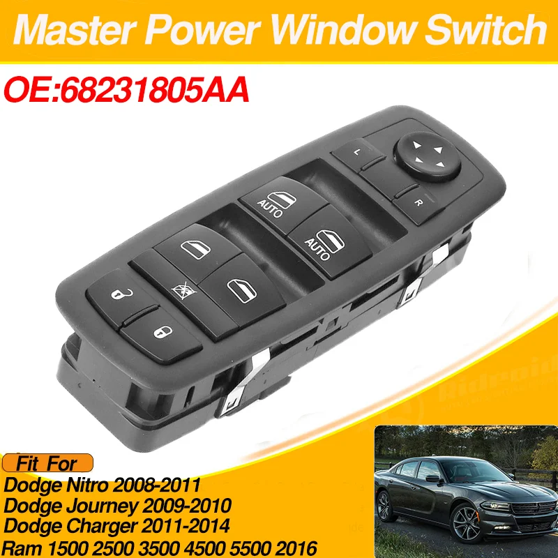 68231805Aa Interruttore Alzacristallo Automatico Per Auto 11 Pin Per Dodge Nitro Dodge Journey Dodge Charger Ram 1500 2500 3500 4500 5500