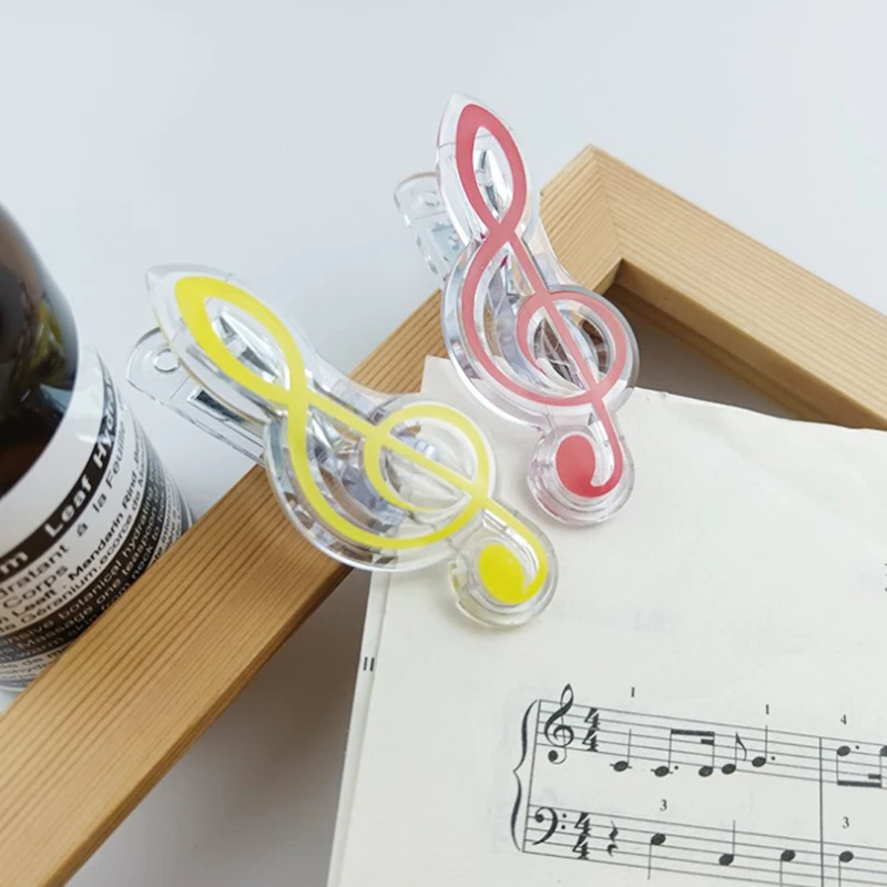 

Book Paper Sheet Clips Steel Spring Score Funny Mini Music Folder Clips Decorative Paper Musical Notation Clips