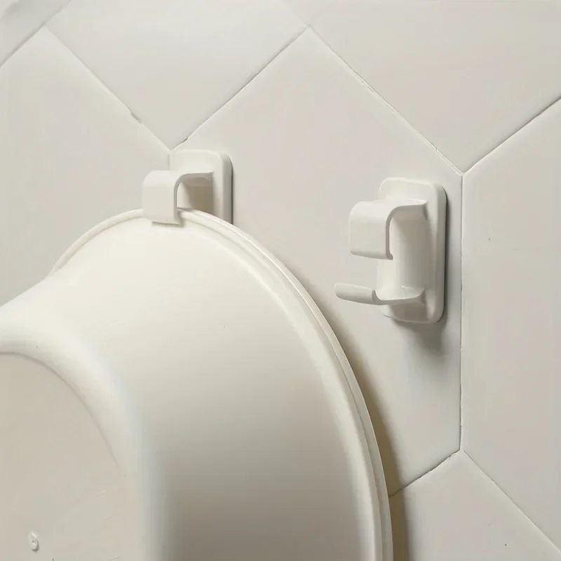 อ่างล้างหน้าตะขอกาวตะขอชั้นแขวนผนังอ่างล้างหน้าผู้ถือห้องน้ําอุปกรณ์ห้องครัว 1