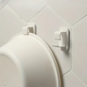 อ่างล้างหน้าตะขอกาวตะขอชั้นแขวนผนังอ่างล้างหน้าผู้ถือห้องน้ําอุปกรณ์ห้องครัว 1