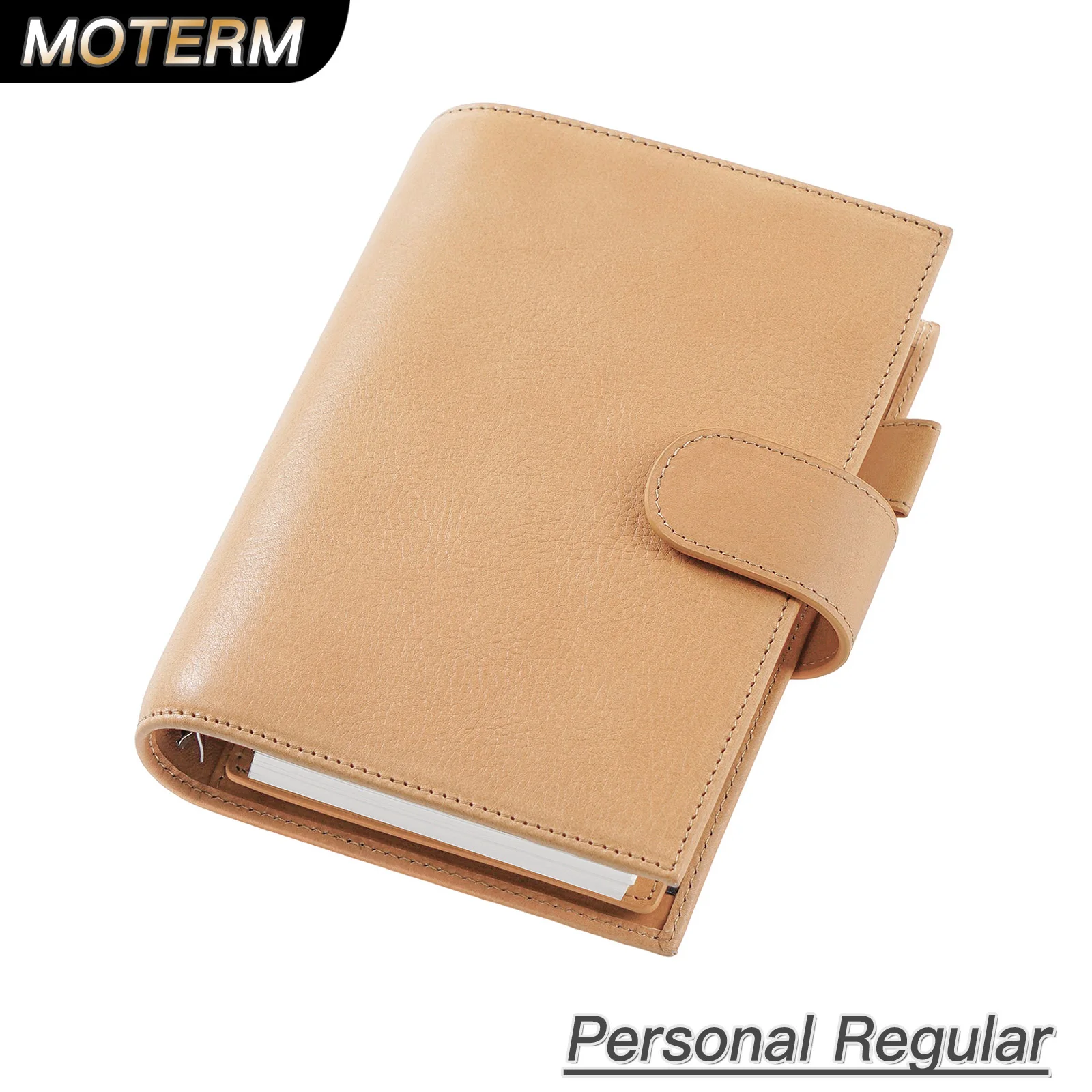 Moterm 일반 2.0 개인 크기 반지 플래너 전체 곡물 야채 무두질 가죽 노트북 주최자 여행 스케치북 일기