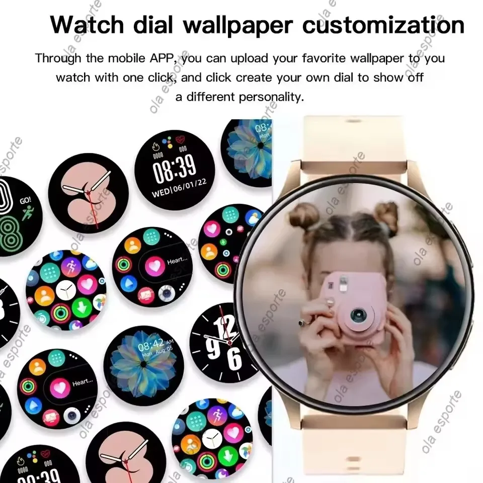 Women Bluetooth Call Smart Watch HeartRate Blood Pressure Monitoring Smartwatches Waterproof Men Smartwatch Android IOS 6