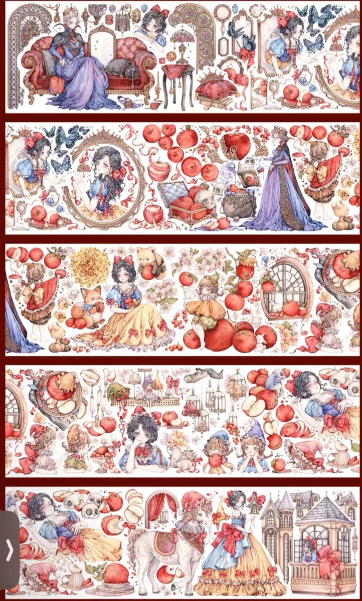 파리화 소녀 와시 테이프 백설 공주 1 루프 성냥개비, 천상의 날개 왕자, 순결의 땅