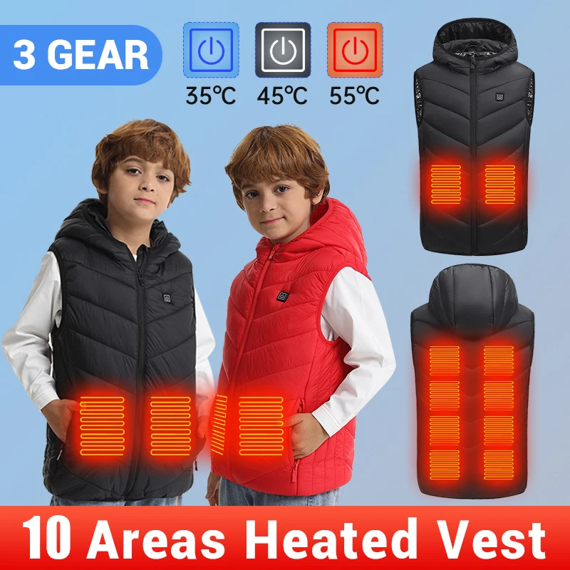Heated Vest Heated Jacket 10 Areas Electric For Kids