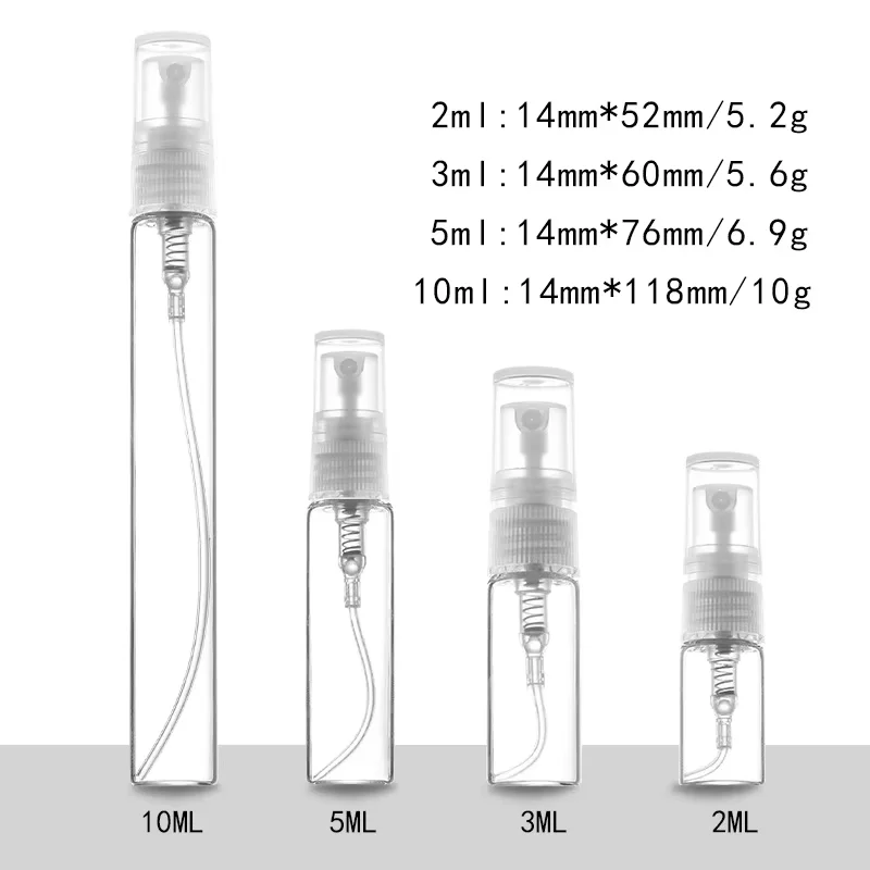 1/2/4PCS 2ml 3ml 5ml 10ml Mini Portable Perfume Bottles Spray