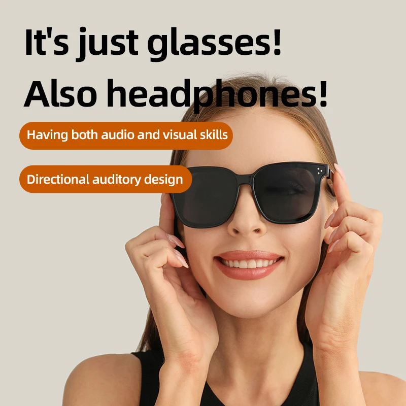 

Wireless Bluetooth Smart Glasses Listening to Music and Calling Earphone Sunglasses UV Protection Support 15 Minute Quick Charge