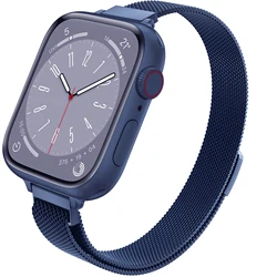 Elegant Slim Milanese Loop Bracelet - 42mm 44mm 45mm 49mm (Blue)