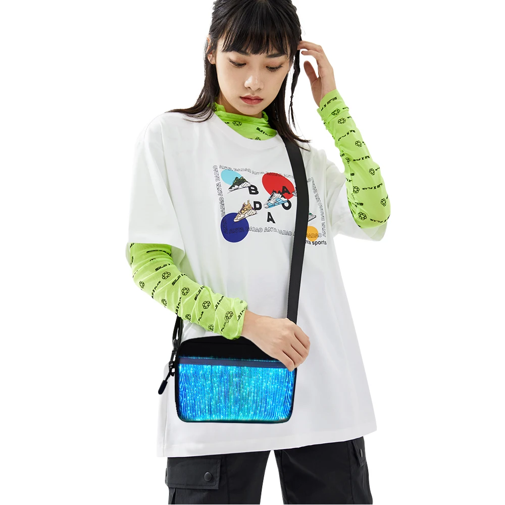Lumisonata Euro-America Style Led Light up Shoulder Bag For Women Ladies Crossbody Bags With 7 Color Women Wallet HandBags