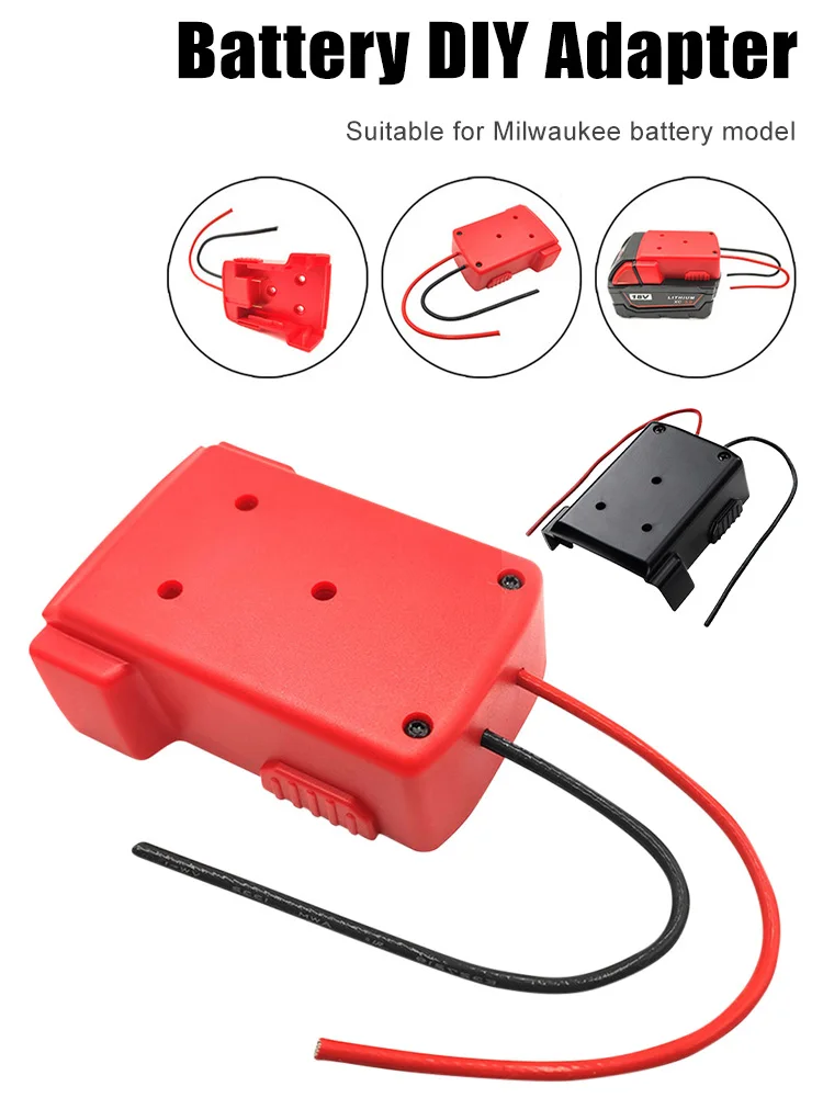 

Power Wheel Adapter Secure Battery Adapter for Milwaukee 18V Lithium High Temperature Resistan Suitable for M18, 48-11-1828