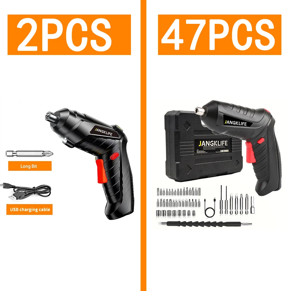 Tournevis électrique Batterie rechargeable Tournevis sans fil Puissant impact Tournevis sans fil Perceuse Tournevis électrique_voghion.com