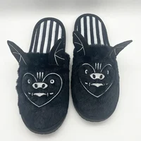 Bat Plush Slippers Warm Comfortable Non-slip Plush Slippers Men Women Indoor Home Funny Cotton Soft Soled Shoes  Autumn Winter 1