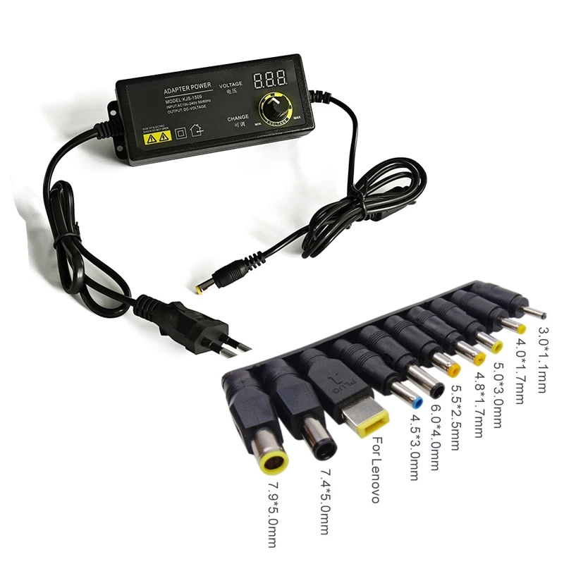 Tela de Exibição de Fonte de Alimentação Ajustável Plugue Multi Adaptador dc para Várias Voltagens 3v 12v 24v 36v 3v36v 2a 72w