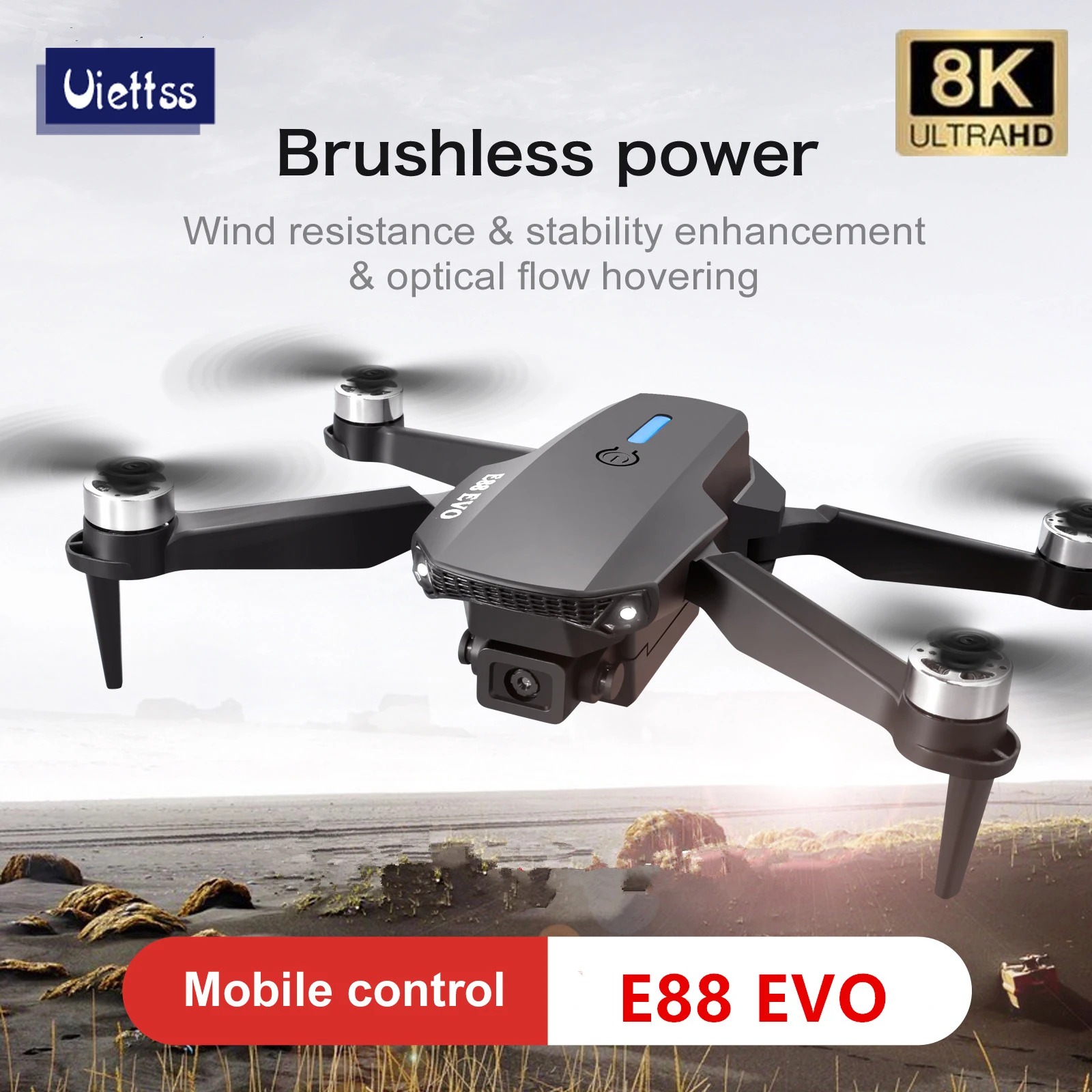 Acheter Nouveau drone Z101 8K ESC HD Triple caméra WIFI FPV moteur sans balai évitement d'obstacles flux optique pliable Quadcopter jouet drone cadeau enfants
