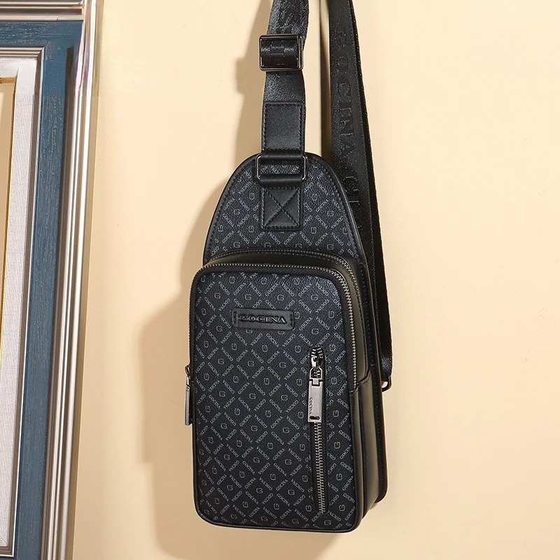Chest Bag Men's Shoulder Messenger Bag Leisure Crossbody Waterproof and Hard-Wearing Oxford Cloth Cross Body Chest Trend