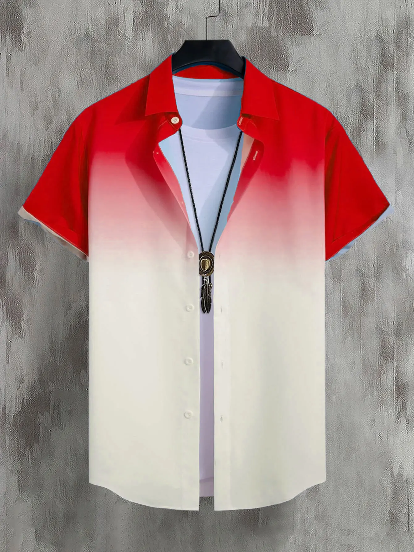 

Новая 3D простая градиентная Модная Повседневная рубашка с принтом высокой четкости для отпуска с коротким рукавом большого размера