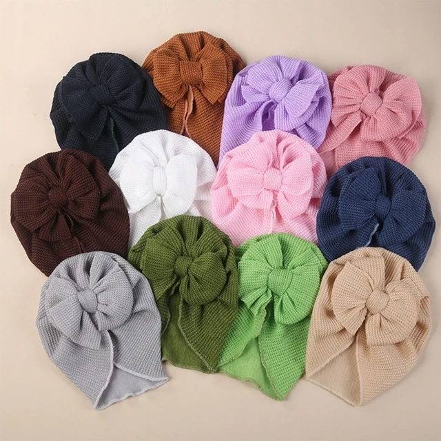 Bonnet noué pour bébé fille, chapeau pour nouveau-né, turban gaufré, bonnets  pour enfants, bonnet d'extérieur, accessoires pour bébés, vêtements de  sauna - AliExpress