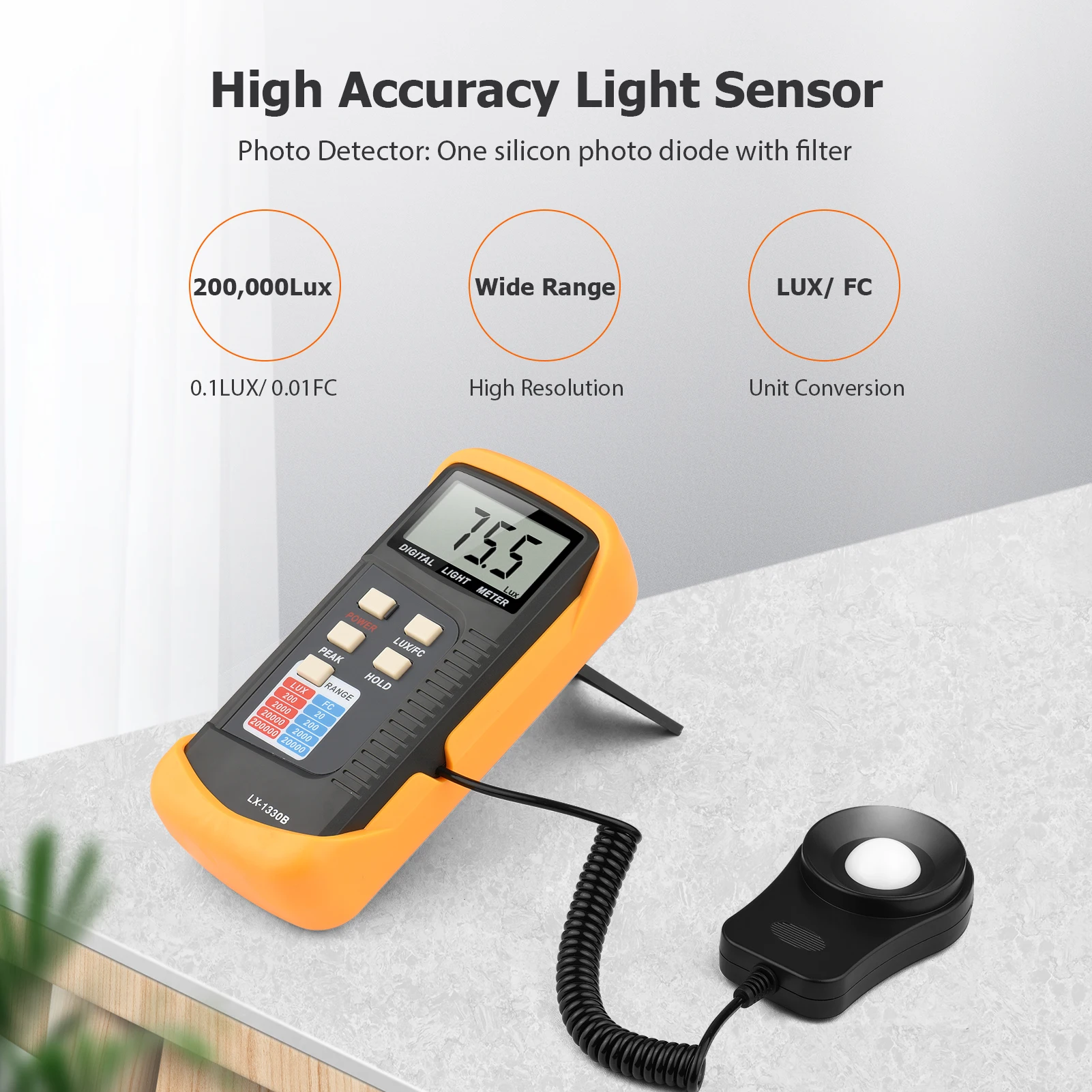 Sekonic Digital Light Lux Meter Range: 200,000 Lux GM1010