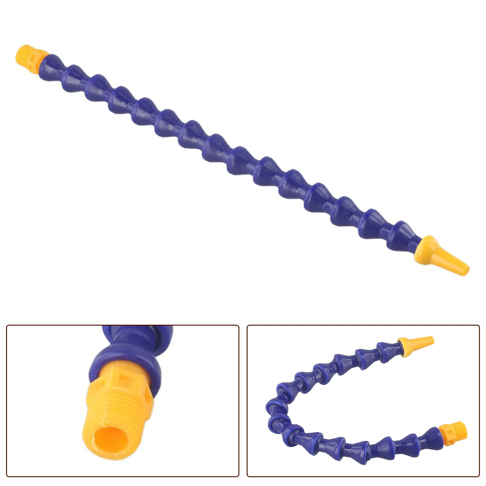 Plastic Flexible Oil Coolant Pipe Hose 12.7mm Diameter 300mm Blue For CNC Milling Lathe Cooling Tube Workshop Hand Tools