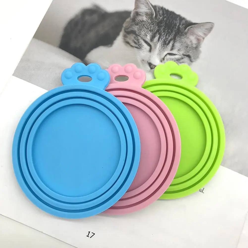 Silicone Canned Lid Sealed Feeders Food Can Lid For Puppy Dog Cat