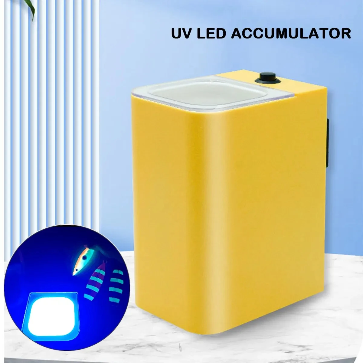 UV Lighter Accumulator Jig Soft Bait LED Flash Glow In Dark Operated Fishing Tackle Squid Light Charger For Sea Fishing