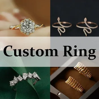 Custom Ring Service Fine Jewelry Engagement/Wedding/Promise/Graduation/Daily Ring