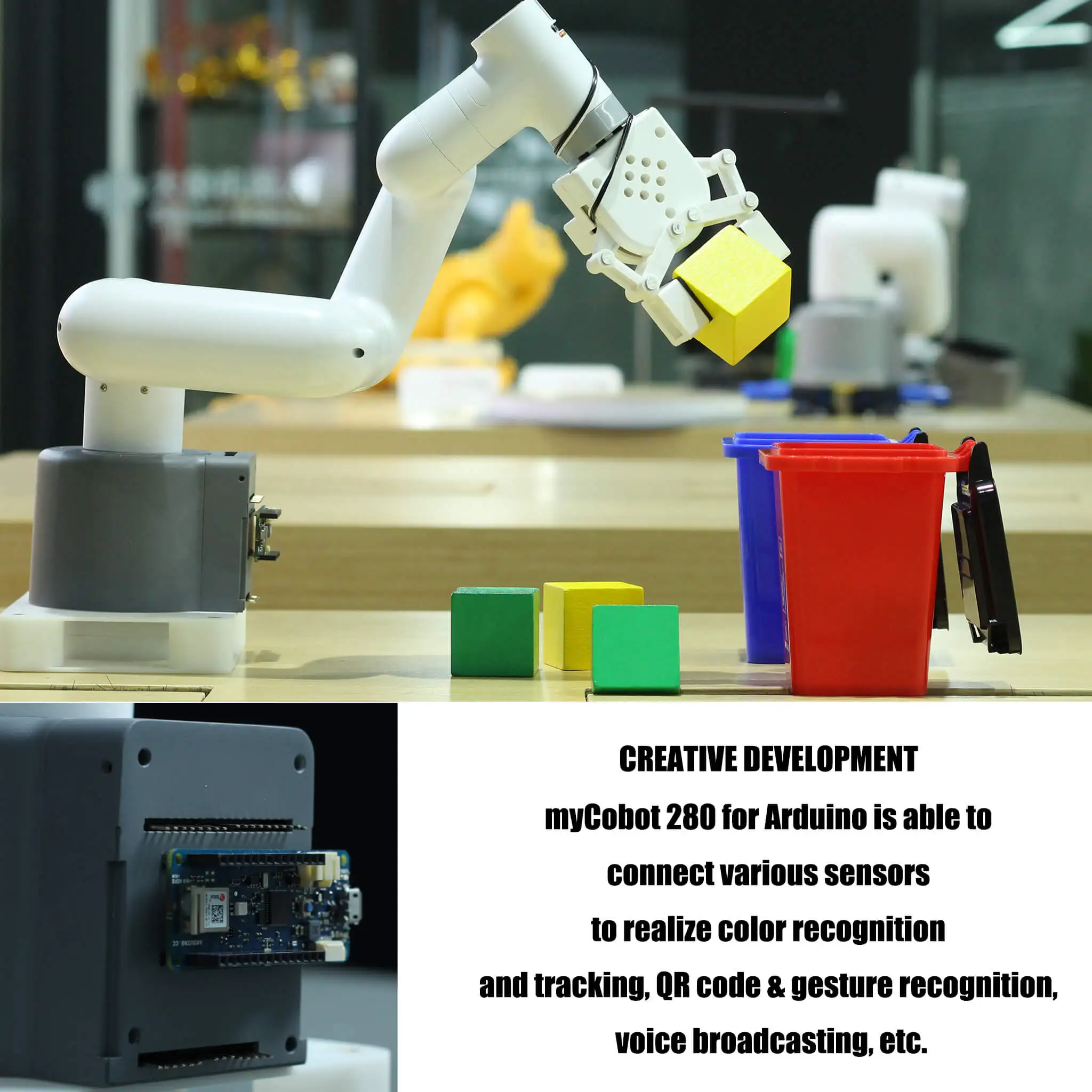 Elephant Robotics myCobot 280 for Arduino 6 DOF Collaborative Robot Educational Desktop Programming Robot Arm 6