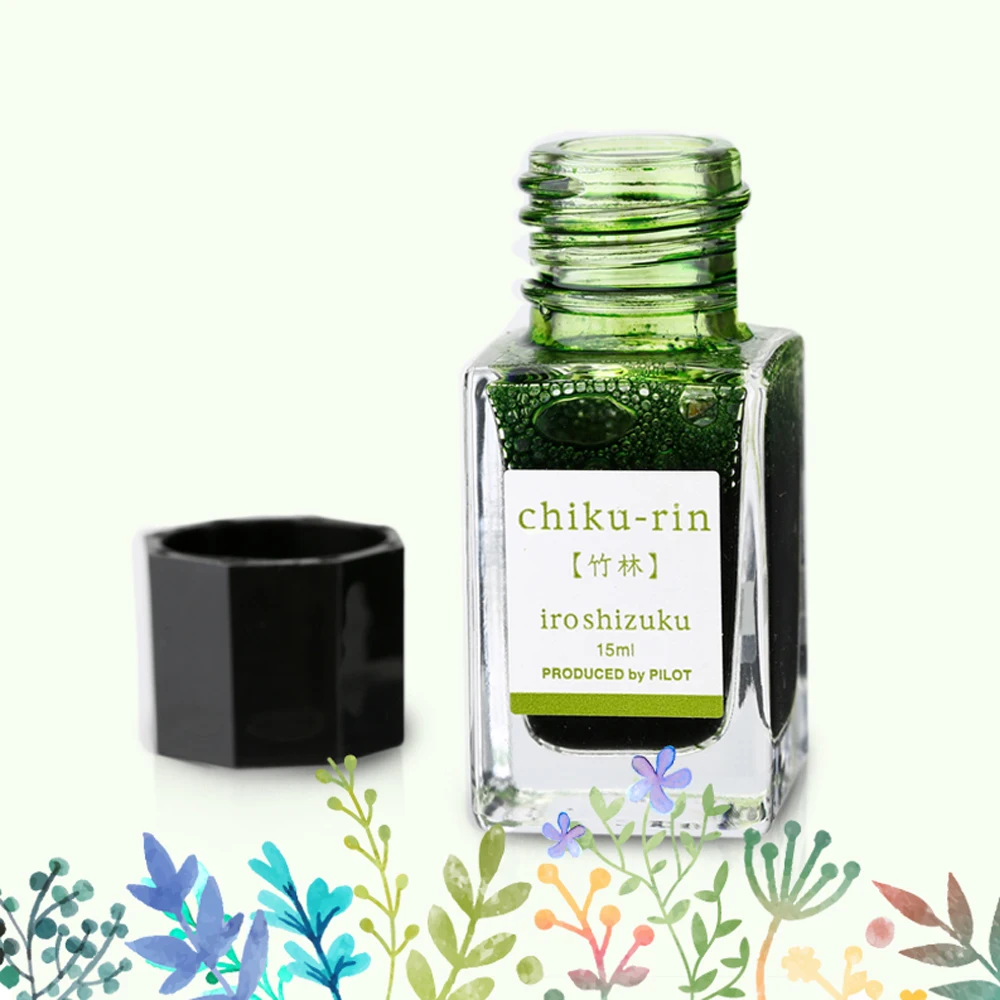 이로시즈쿠 미니 파일럿 잉크, 만년필용 비탄소 펜 잉크, 사무용품, 24 색 옵션, 15ml, 1 병