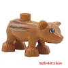 Big Building Block Accessories Chicken Duck Dog Cat Bird Cattle Sheep Zebra Rhinoceros Insect Zoo Series DIY Duploes Toy Gift 5