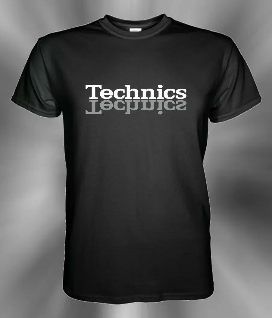 Technics Logo T Shirt Dj 1200 Giradischi Music House Techno Electronic Hip Hop
