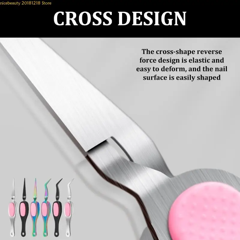 Craft Tweezers Crossing Lock Tweezers Stainless Steel Gripping Reverse Grip for Craft Beading and Projects