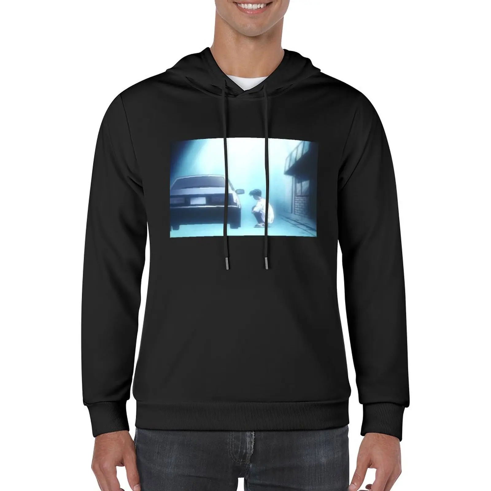

New Takumi & his AE86 Initial D Pullover Hoodie male clothes anime clothes fashion men new features of hoodies & sweatshirts