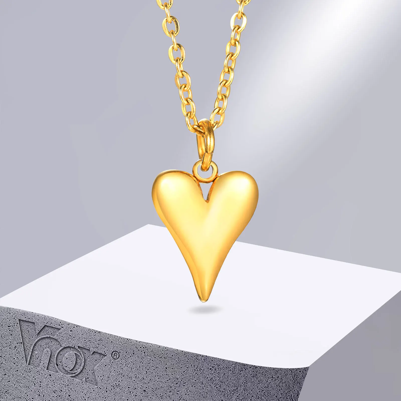 Authentic LV Key on Gold-Filled Paperclip Chain with Heart