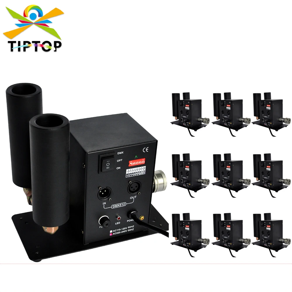 

TIPTOP 10 шт. 2 трубки DMX Co2 распылительная Колонка CO2 струйная машина Co2 дымовая машина Cryo эффекты Co2 пушки большого размера