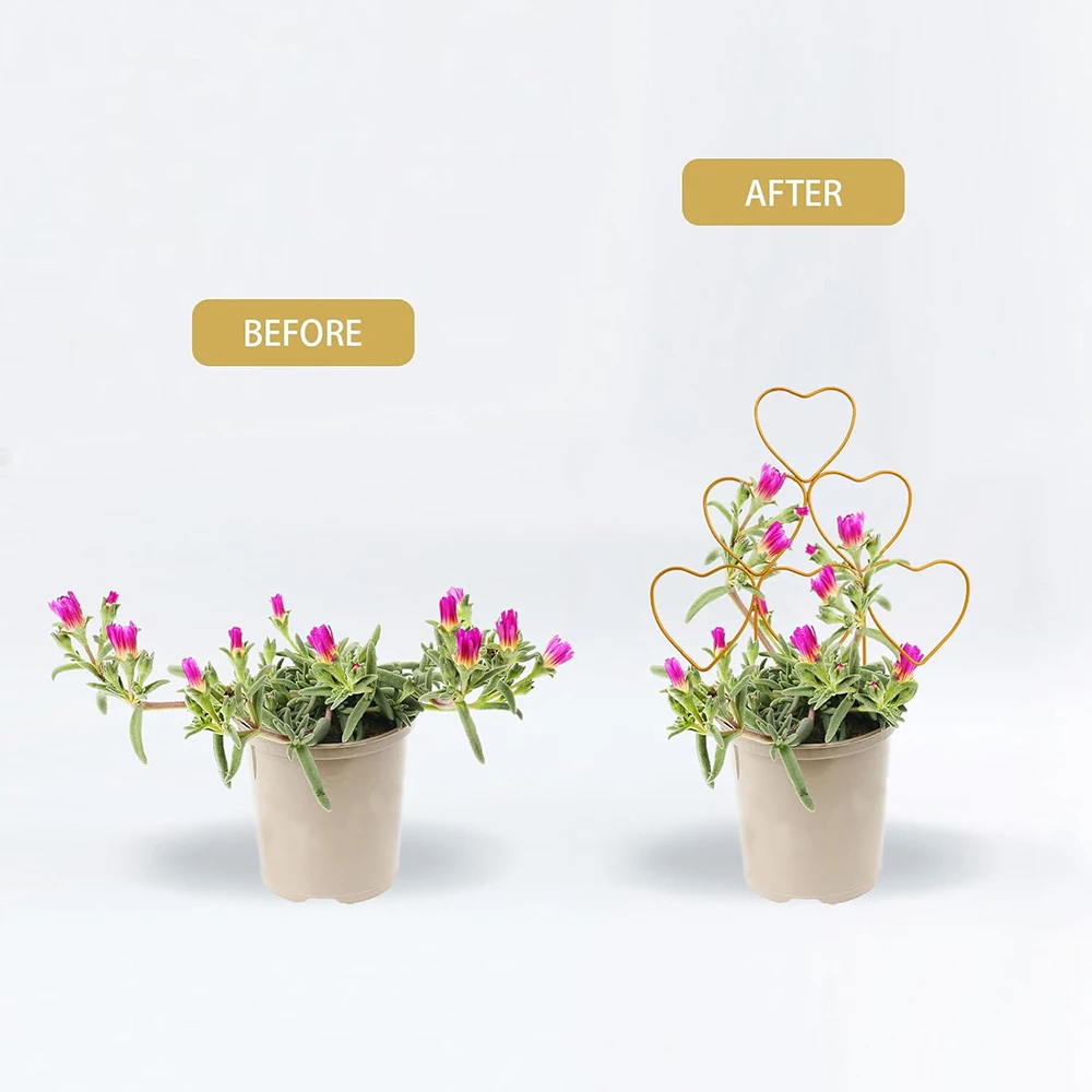 3 PCS 13.8'' Plant Trellis for Climbing Plants Indoor Outdoor Stackable Plant Supports for Potted Plants with 20 Cable Ties