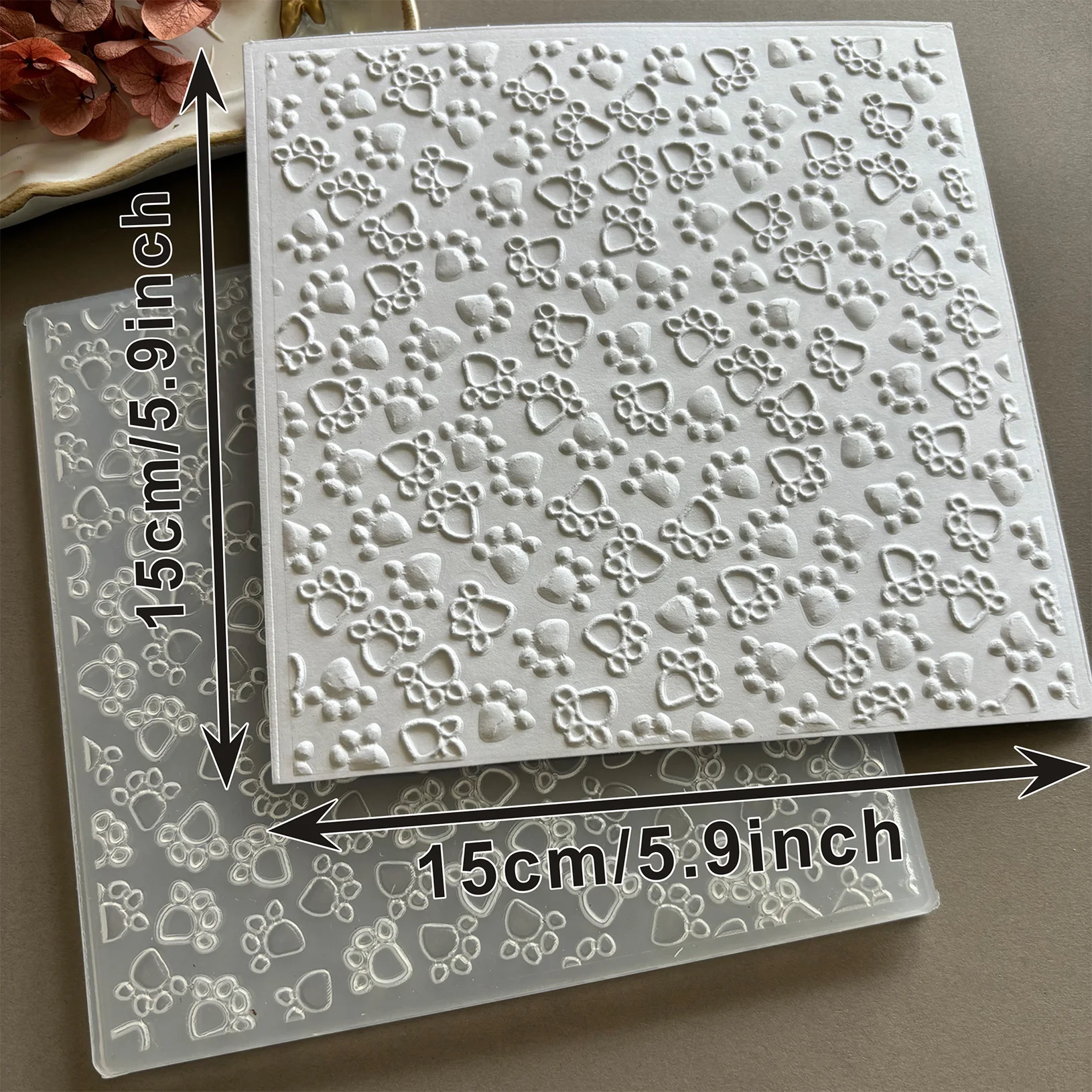 Plastic Embossing Folder Template Baroque Styles Texture 5.91x5