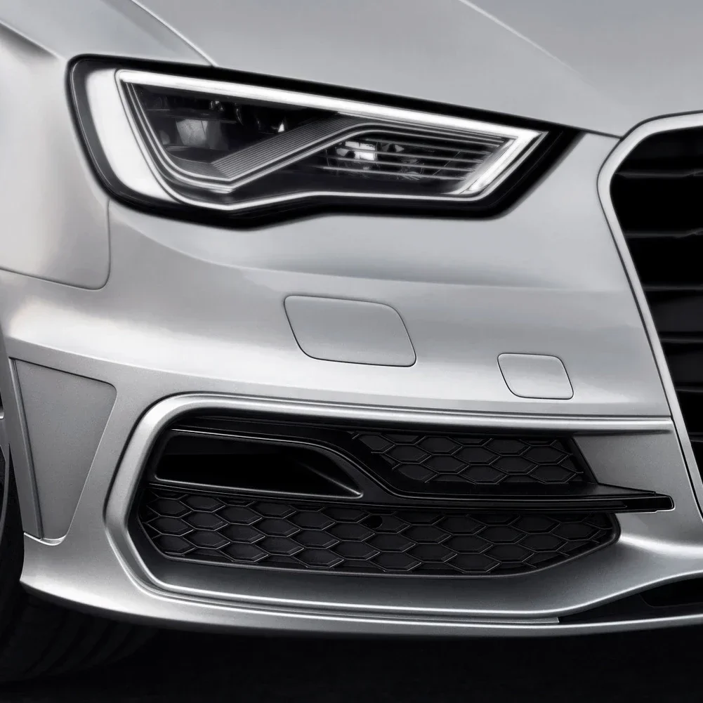 안개등 그릴 유광 블랙 안개등 베젤 ABS S3 스타일 아우디 A3 S-Line 8V 2013-2016 S-Line 범퍼 자동차 개조용